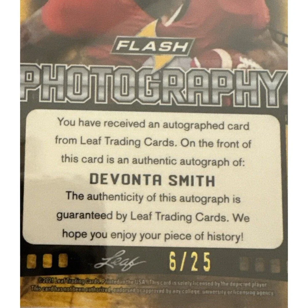 2021 Leaf Flash Flash Photography Green Devonta Smith #FP-DS2 Auto /25